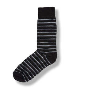Joop <b>Men's</b> Casual <b>Socks</b> One Size Fits All Lightweight Jacquard Pattern <b>White</b> Brown Anti-Slip Spandex Polyester Sporty Bottom - Product Image 1