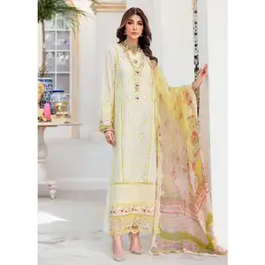 Pakistan and Indian Shalwar Kameez suits Lawn fabric formal wears Creation Lawn 3 piece suits Party-Wedding Wear for women