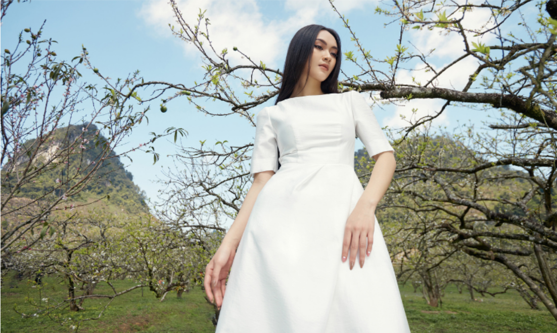 white christmas dresses Sika dress in white – La Mode Afrique main image 0