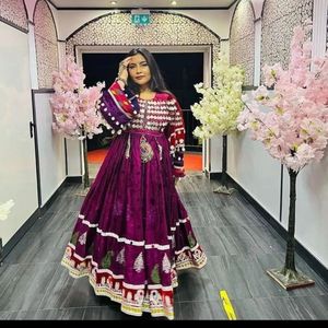 Robe afghane faite à la main de haute qualité pour femmes vêtements traditionnels en soie meilleur matériel pour l'été Style Vintage-0674 - Product Image 5