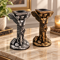 Support de sphère en résine, déesse à bras cassé, statue ailée vintage, support de boule de cristal, base de présentation pour décoration intérieure