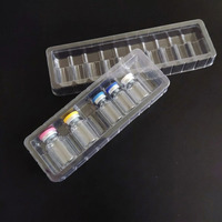 Emballage en blister transparent personnalisé Rinpac pour flacons en verre de peptides de 10 ml, 5 ml / 2 ml, 3 ml