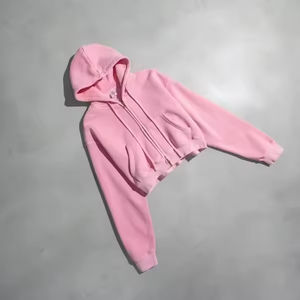 Nouveau sweat à capuche ample d'hiver en coton épais pour femmes, design de crop top, fabrication de sweats à capuche - Product Image 2