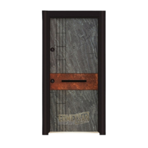 Puerta de Acero Inoxidable/Madera/PVC de Diseño Exterior Moderno, Prevención de Incendios, Apertura Manual, Superficie Acabada para Hotel, Villa, Apartamento (TR) - Product Image 3