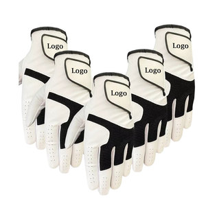 Compre guantes de golf con logotipo personalizado Embalaje Piel de oveja Palma de cuero Suave Hombres Blanco OEM Color Característica Material Origen Tamaño - Product Image 1