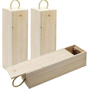 Caja de regalo de botella de vino de madera, soporte rústico hecho a mano para amantes del vino, perfecto para regalos personales o corporativos - Product Image 5
