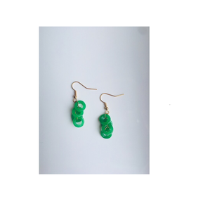 Pendiente de resina, joyería, bonitos pendientes en forma de corazón prensados rosas chapados en oro para niñas, uso - Product Image 3