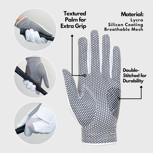 Producto caliente Ropa deportiva por encargo Nueva llegada Embalaje Absorbe la humedad Pro Guantes de golf de cuero de piel de oveja de la mejor calidad - Product Image 3