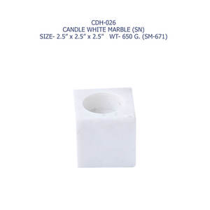 Bougeoir de chauffe-plat fait à la main en marbre blanc de haute qualité avec logo personnalisé pour la décoration de la maison Fabricant de confiance - Product Image 2
