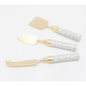 High Quality Bamboo Cheese Set with Silverware Flatware <b>Stainless</b> <b>Steel</b> Resin Handle 3 Orange Color Fresh Arrival Cheese Tools - Product Image 3