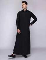 Nouvelle arrivée, thobe de haute qualité et douce pour hommes, manches longues, vêtements musulmans traditionnels avec style saoudien