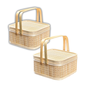 Versátil cesta de regalo de bambú de paja elegante y funcional para múltiples usos cestas de regalo embalaje decoración del hogar - Product Image 1