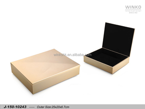 Winko LEON Metal Jewelry Trinket <b>Keepsake</b> <b>Box</b> Trinket <b>Box</b>, Rect., Gold E-Coating, - Product Image 1