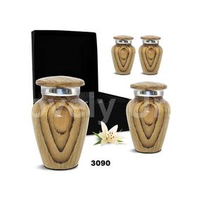 Urnas pequeñas con estampado de madera para cenizas-Urna de cremación para hombres y mujeres-Urnas de recuerdo para cenizas humanas Caja de terciopelo gratis - Product Image 1