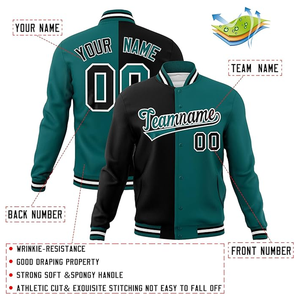 Chaqueta Varsity Personalizada para Hombre, Chaqueta Bomber de Béisbol con Bloques de Color, con Nombre y Número, Diseño Personalizado, Ropa Casual de Otoño - Product Image 2