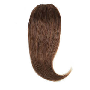 <b>Clip</b> <b>in</b> Remy Human Hair <b>Bangs</b> Layers 12 Inch #4 Chestnut Brown Volumizer - Product Image 2