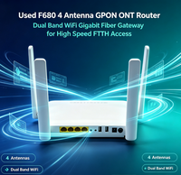 Routeur GPON ONT F680 d'occasion à 4 antennes, double bande Wi-Fi, passerelle fibre Gigabit pour accès FTTH haute vitesse