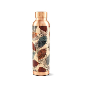 Botella de cobre pulido brillante al por mayor con tapa forma personalizada hecha para agua potable muestra gratis disponible - Product Image 3