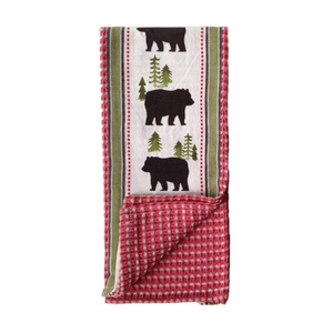 Serviettes élégantes en coton biologique 100% avec motif de rennes brodés, pour le golf, la cuisine, les fêtes et les mariages, tailles personnalisables, certificat GOTS - Product Image 2