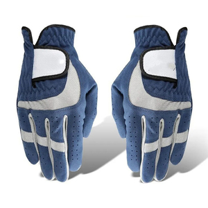 Gants de golf en peau de mouton de qualité supérieure Cabretta en cuir véritable Logo personnalisé respirant anti-dérapant Vente en gros d'usine OEM pour hommes Sports - Product Image 2