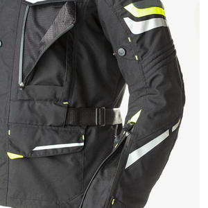 Chaqueta de Motociclista Negra Maxx para Hombre, Chaqueta de Carreras de Cordura con Capucha, Decoración Bordada, Material de Tela de Lana - Product Image 2