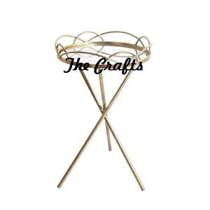 Plateau de service en fer et en verre avec support pour la maison Hôtel et restaurant Plateau de nourriture et support aux prix les plus bas - Product Image 3