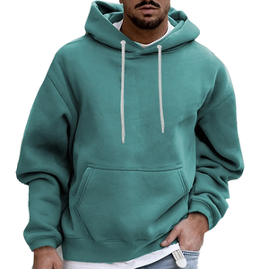 Sudadera cálida de lana con capucha de invierno para hombre de Color sólido, ropa de calle de moda, sudadera informal de ajuste Regular transpirable con capucha - Product Image 2