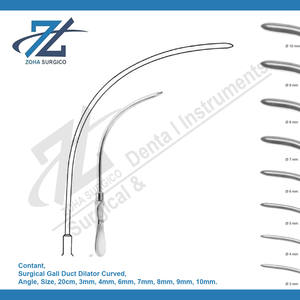 Dilatador de conducto biliar curvo de 8MM de alta calidad, instrumentos quirúrgicos de acero inoxidable de 20cm de Pakistán, fabricante de instrumentos básicos - Product Image 2