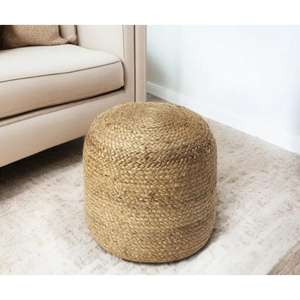 Moroccan <b>Leather</b> Pouf Handmade Ottoman Footstool Traditional Handcrafted <b>Pouffe</b> Home Decor Boho Ottoman Seat Living Roo - Product Image 1