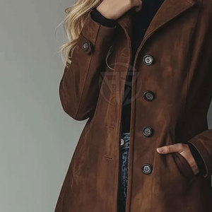 Abrigo Moderno de Cuero de Gamuza, Transpirable, Resistente al Viento, Sensación Suave, Diseño Premium, Apariencia Elegante - Product Image 3