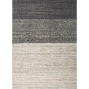 Alfombra de Lana y Viscosa Tejida a Mano con Diseño de Rayas Contorneadas, Rojo y Naranja-Hwv-51045 para Uso Doméstico - Product Image 1