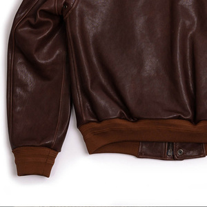 Chaqueta Bomber de piloto de cuero distintiva para hombres con opciones de personalización perfectas para ropa informal al aire libre durante todo el invierno y el año - Product Image 4