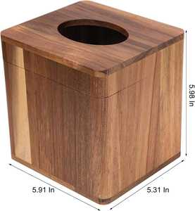 ที่ใส่กระดาษเช็ดปากไม้เคลือบอีพ็อกซี่ สำหรับห้องรับประทานอาหาร ห้องครัว สีฟ้า กล่องใส่กระดาษทิชชูเรซิ่น ที่ใส่กระดาษเช็ดปากไม้เรซิ่น งานฝีมือเรซิ่น - Product Image 2