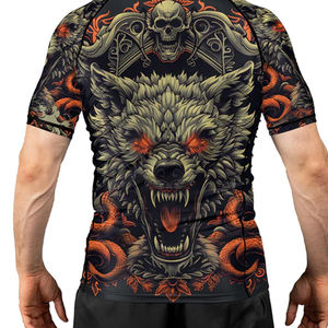 Traje de Baño Deportivo de Secado Rápido y Transpirable, Camiseta de Compresión Negra Sublimada, Diseño 2026, Personalizable, Cantidad al por Mayor, Unisex, Corta - Product Image 5