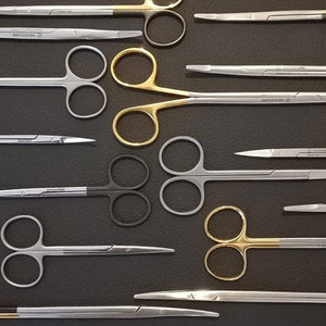 Juego de tijeras quirúrgicas profesionales | Surtido de instrumentos quirúrgicos y dentales manuales de acero inoxidable Autoclavable con certificación CE - Product Image 3