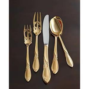 Minimal design steel metal cutlery set suitable for commercial use by caterers event <b>planners</b> and home chefs - Product Image 4