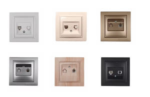 เต้ารับไฟฟ้าแบบไม้สีขาว16A 220V เต้ารับไฟฟ้าติดผนังสำหรับโทรศัพท์2ช่อง IP22พลาสติก ABS มาตรฐาน EU/UK/US - Product Image 2