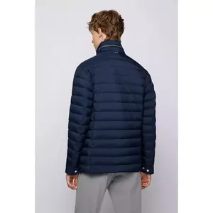 Chaquetas acolchadas de lona para hombre personalizadas más vendidas con cuello levantado para invierno, ropa impermeable para exteriores hecha en Pakistán - Product Image 3