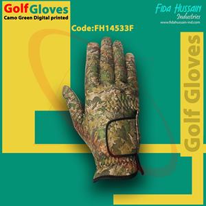 Gants de Golf vert camouflage à impression numérique, Logo personnalisé, gants de Golf en cuir souple de qualité supérieure pour hommes - Product Image 3