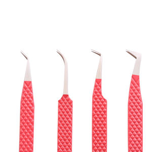 Pinces à épiler professionnelles pour extensions de cils avec nouveau design de poignée, pointe pointue, pinces en acier inoxydable personnalisées - Haute qualité - Product Image 6