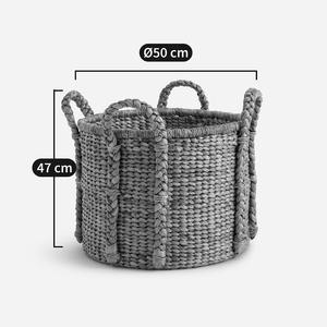 Panier rond en jacinthe d'eau avec 4 poignées, panier de rangement fait à la main, vente en gros, écologique, fabriqué au Vietnam - Product Image 2