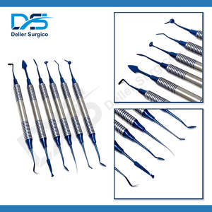 Lot de 6 instruments de placement en composite dentaire en acier inoxydable sculpté à la main blanc Kit de dentisterie manuelle - Product Image 3