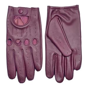 Guantes resistentes de cuero de grano de vaca para conductor y motorista Guantes cómodos de material duradero para conductor Guantes de cuero sintético Unisex - Product Image 1