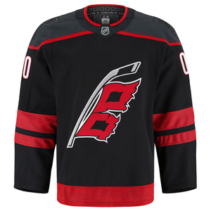 Jersey de Hockey personalizado negro y rojo para hombres, ropa deportiva ligera de manga larga con retazos, ropa informal atlética - Product Image 2
