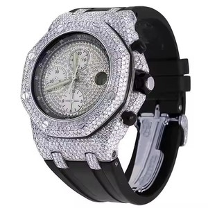 Luxury <b>Mechanical</b> Moissanite Sport Water Resistant Glass Iced Rapper <b>Watch</b> <b>Men</b> Stainless Steel Bezel Vvs Diamond - Product Image 5
