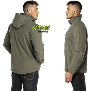 Veste Softshell imperméable pour hommes, vêtements tactiques d'extérieur, chasse, camping, pêche, coupe-vent, sports d'hiver, randonnée - Product Image 2
