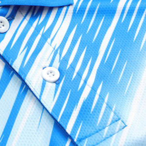 T-shirt de performance pour homme, imprimé numérique dégradé aérodynamique, en tissu jersey athlétique respirant et anti-humidité, à manches courtes - Product Image 6