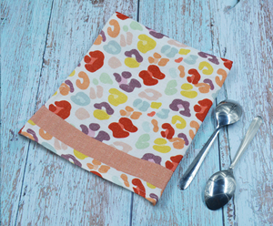 Serviette de cuisine en lin abstrait écologique multi-usages pour le nettoyage et autres usages domestiques - Product Image 3