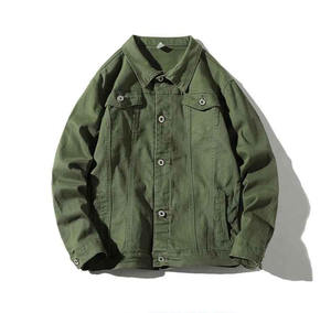 Chaqueta vaquera de manga larga para hombre, talla grande, hecha a medida, informal, 100% algodón, para invierno, estilo sencillo, en oferta. - Product Image 3