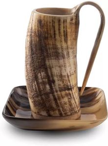 Grande tasse de corne à boire Viking de haute qualité Design classique Tasses à bière durables pour liquides chauds stockés en Inde PAR HF CRAFTS - Product Image 3